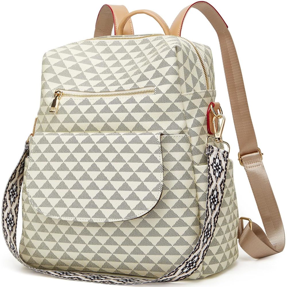 Backpack Purse for Women PU Leather Travel Satchel Handbag Convertible🙈